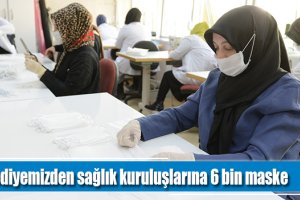 Belediyemizden sağlık kuruluşlarına 6 bin maske