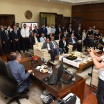 Mehmet Özhaseki'den belediyemize ziyaret