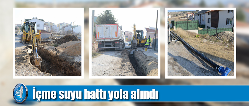 İçme suyu hattı yola alındı