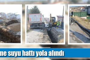 İçme suyu hattı yola alındı