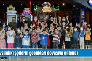 Mevsimlik işçilerin çocukları doyasıya eğlendi