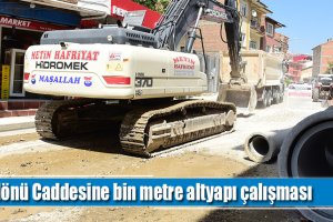 Milönü Caddesine bin metre altyapı çalışması