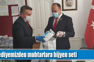 Belediyemizden muhtarlara hijyen seti
