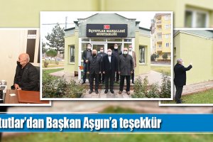 Üçtutlar’dan Başkan Aşgın’a teşekkür