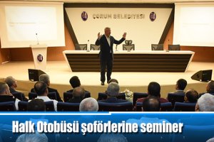 Halk Otobüsü şoförlerine seminer