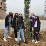Belediyemiz Ekibinin Ağaçlandırma Çalışmasına Öğrencilerden Destek