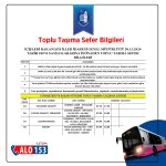 Haftasonu otobüs seferlerinde düzenleme