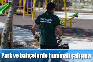 Park ve bahçelerde hummalı çalışma