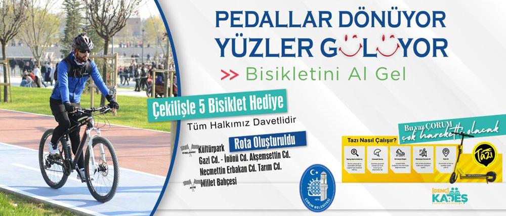 Pedallar dönüyor, yüzler gülüyor