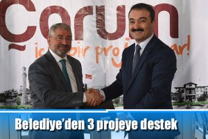 Belediye’den 3 projeye destek