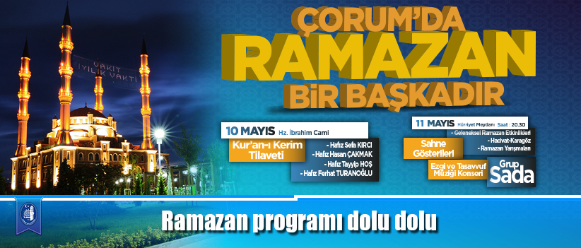 Ramazan programı dolu dolu