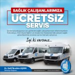 Belediyemizden sağlık çalışanlarına ücretsiz servis