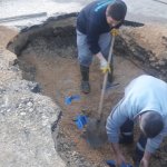 Sanayi sitesindeki küçük çaplı su arızasına belediye anında müdahale etti