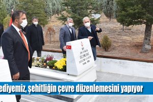 Belediyemiz, şehitliğin çevre düzenlemesini yapıyor