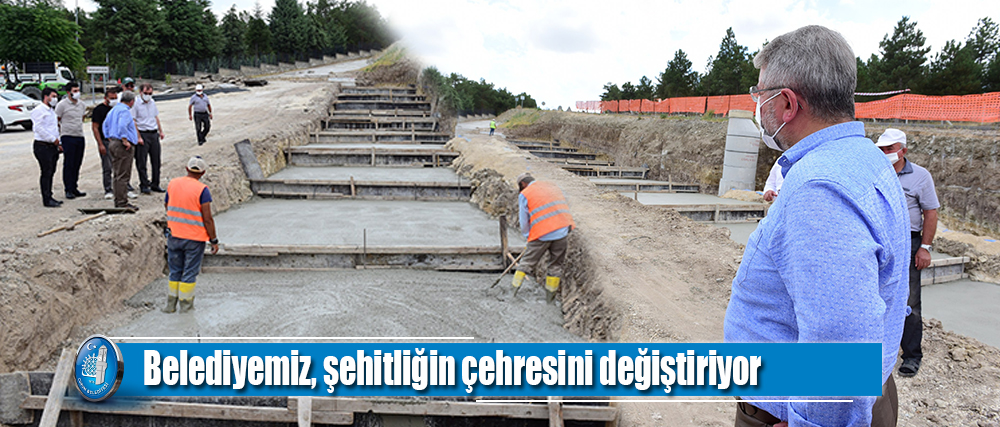 Belediyemiz, şehitliğin çehresini değiştiriyor