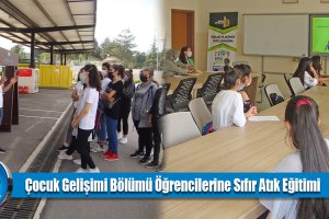 Çocuk Gelişimi Bölümü Öğrencilerine Sıfır Atık Eğitimi
