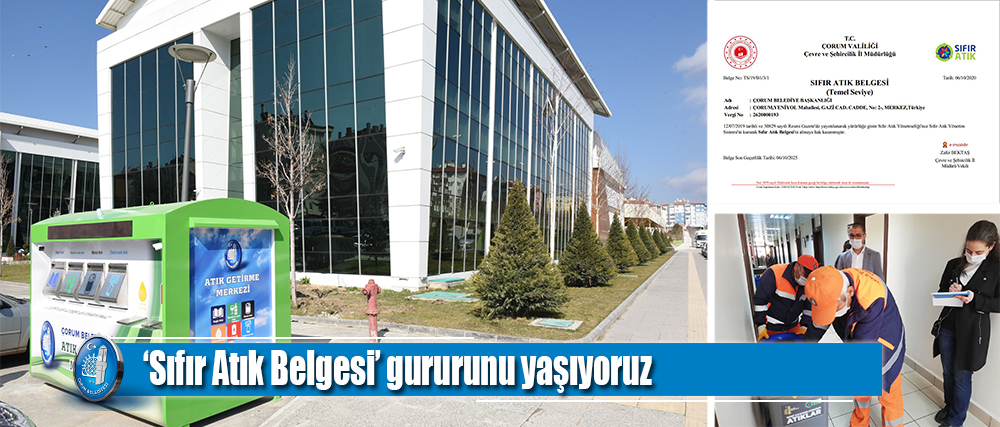 Belediyemizde ‘Sıfır Atık Belgesi’ gururu