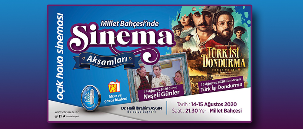 Belediyemizden açık hava sinema günleri etkinliği