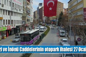 Gazi ve İnönü Caddelerinin otopark ihalesi 27 Ocak’ta