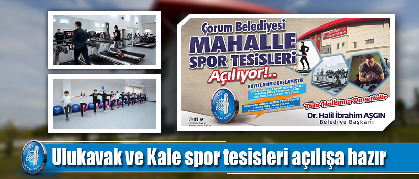 Ulukavak ve Kale spor tesisleri açılışa hazır