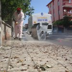 Belediyemiz, çöp konteynırlarını düzenli olarak yıkıyor