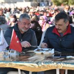 Vali Çiftçi ve Başkan Aşgın şükür lokmasına katıldı