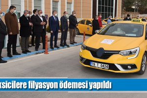 Taksicilere filyasyon ödemesi yapıldı