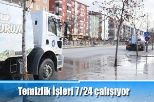 Temizlik İşleri 7/24 çalışıyor