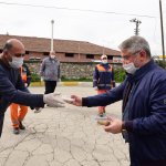 Başkan Aşgın’dan temizlik işleri personeline moral ziyareti