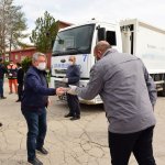 Başkan Aşgın’dan temizlik işleri personeline moral ziyareti