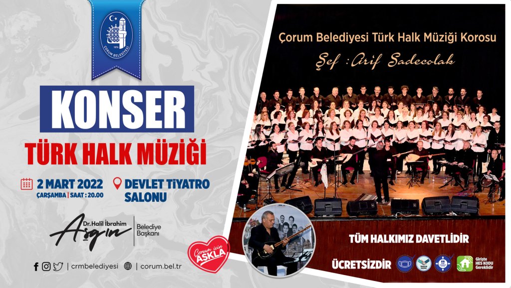 Belediyemizden Türk Halk Müziği konseri