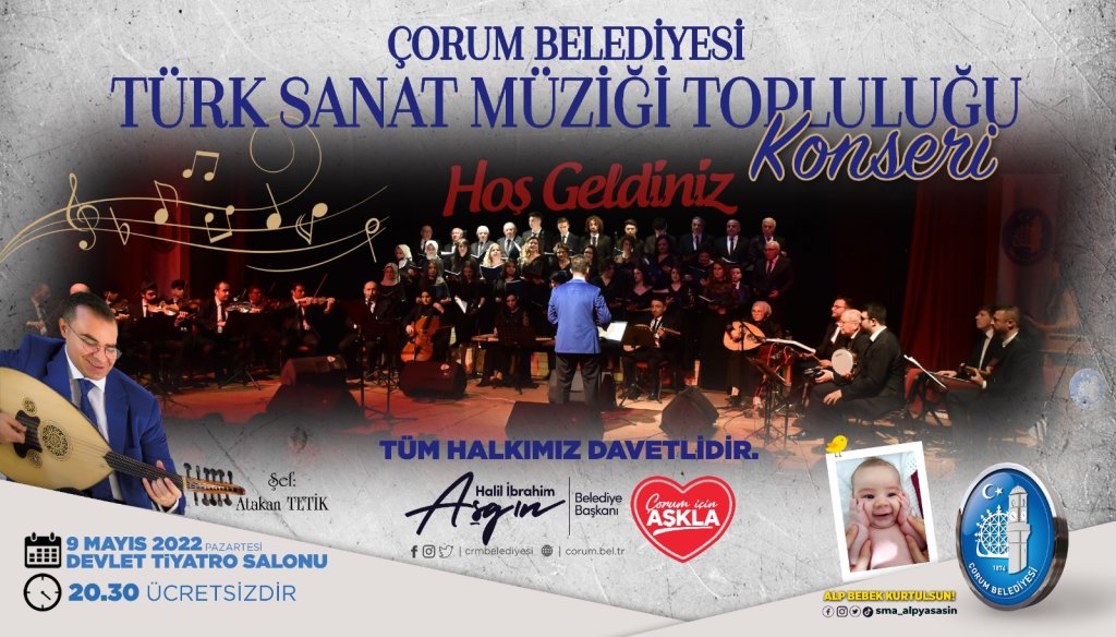 Belediyemizin TSM Konseri bu akşam