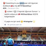 Sporcumuz Uğurcan Dursun’a ITTF’den Büyük Övgü