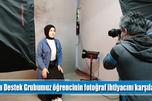 Vefa Destek Grubumuz öğrencinin fotoğraf ihtiyacını karşıladı