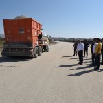 Erzurum Dede Caddesi'ne soğuk asfalt çalışması