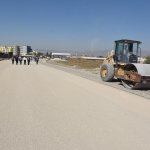 Erzurum Dede Caddesi'ne soğuk asfalt çalışması