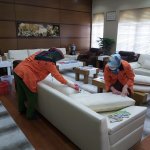 Belediye hizmet binasında yoğun temizlik çalışması