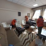 Belediye hizmet binasında yoğun temizlik çalışması