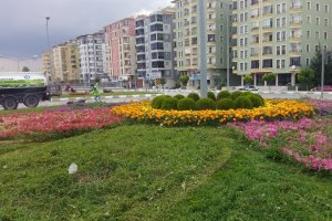 Çiçeklendirme ve çevre düzenleme çalışmaları devam ediyor