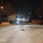 Karla mücadele sabah erken saatlerde başladı