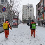 Karla mücadele sabah erken saatlerde başladı