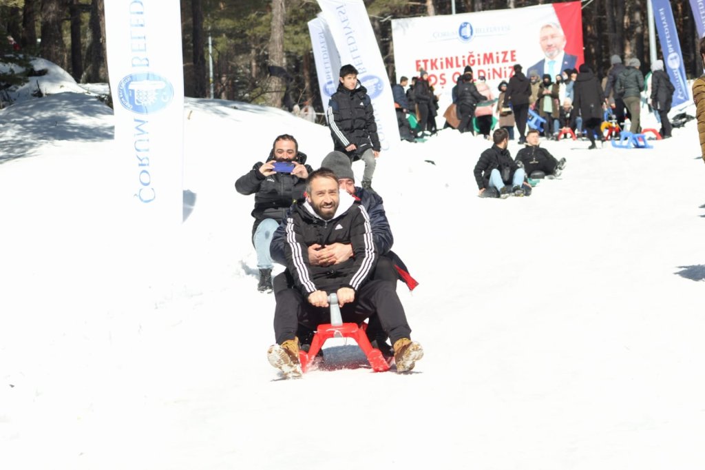 Çorum’da İlk Kez Düzenlenen Kar Şenliklerine Yoğun İlgi