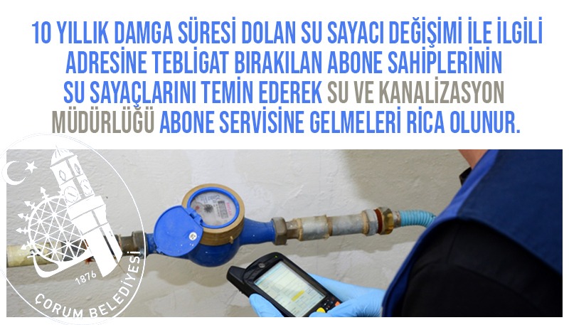 Su Sayacı Değişim Bilgisi