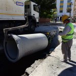 Belediyemiz, Bin 500 metre yağmur suyu hattı yapıyor