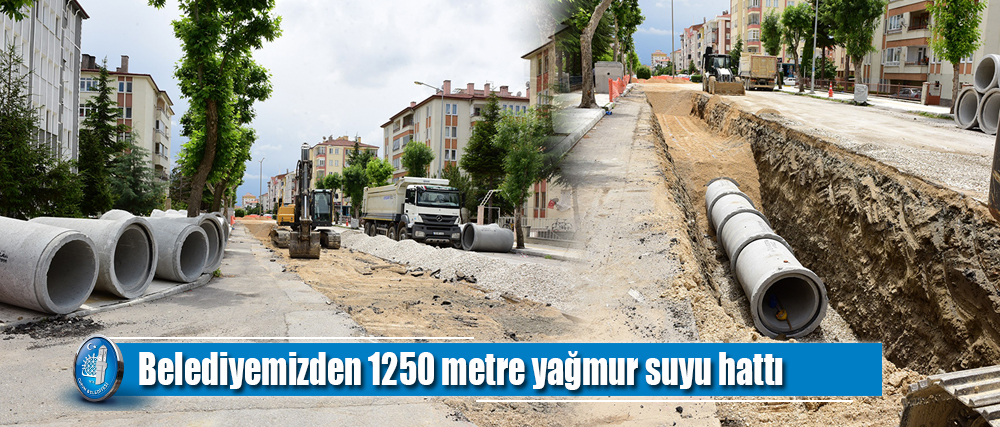 Belediyemizden 1250 metre yağmur suyu hattı