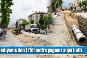 Belediyemizden 1250 metre yağmur suyu hattı