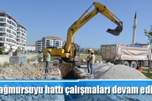 Yağmursuyu hattı çalışmaları devam ediyor