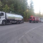 Belediyemiz ekipleri yangın bölgesinde