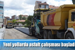 Yeni yollarda asfalt çalışması başladı