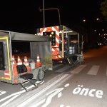 Yol çizgisinde gece mesaisi